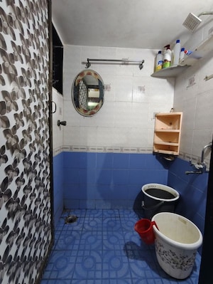 Bathroom in 1 BHK Apartment at Nandanvan CHS Sanpada, Sanpada – for Rent