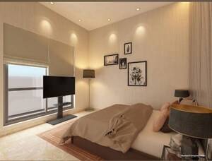 Bedroom in 2 BHK Apartment at Chandak Cornerstone, Worli – for Rent