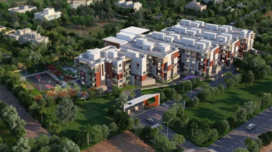 3 BHK + Study Room 2030 Sq.Ft. Apartment in SBR Florenso