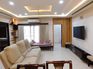 Living Room in 4 BHK Apartment at Prestige High Fields, Gachibowli – for Sale
