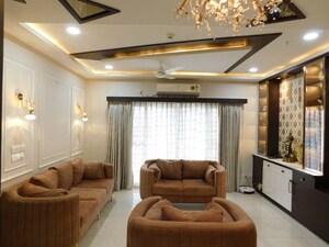 Living Room in 4 BHK Apartment at Prestige High Fields, Gachibowli – for Sale