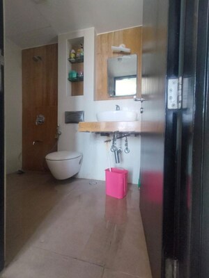 Bathroom in 3 BHK Apartment at Lodha Luxuria, Majiwada – for Rent