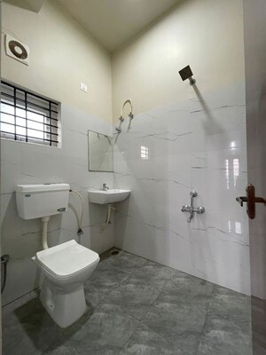 Bathroom in 3 BHK Apartment at Goel Ganga Altus, Kharadi – for Rent