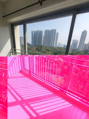 Balcony in 2 BHK Apartment at Kalpataru Sunrise Grande, Kolshet Road – for Rent