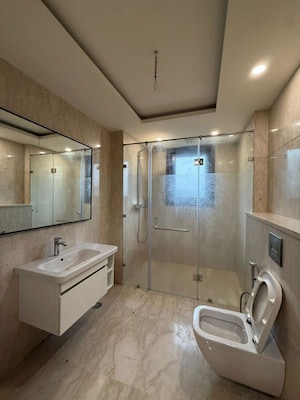 Bathroom in 4 BHK Builder Floor at Panchsheel Park – for Sale