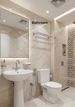 Bathroom in 2 BHK Apartment at Gaur City 2 - 14th Avenue, Sector 16c Greater Noida – for Rent