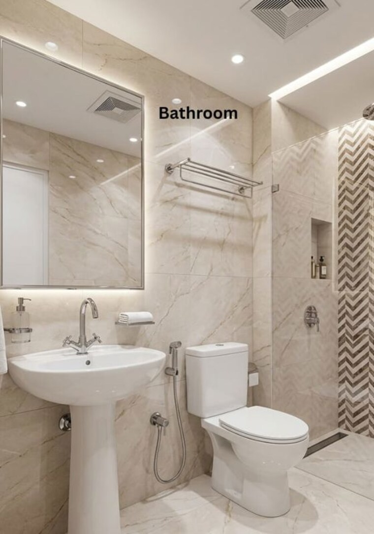 Bathroom, gaur-city-2-14th-avenue 2 Bedroom 955 Sq.Ft. Apartment In Sector 16c Greater Noida Greater Noida 10381424