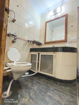 Bathroom in 2 BHK Builder Floor at Kailash Hills – for Rent