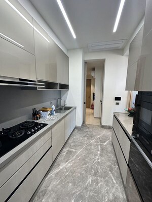 Kitchen in 3 BHK Apartment at Lodha World Crest, Worli – for Rent