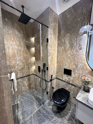 Bathroom in 3 BHK Apartment at Lodha World Crest, Worli – for Rent