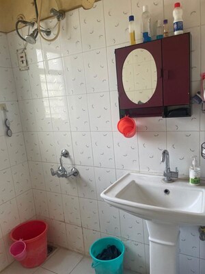 Bathroom in 1 BHK Apartment at B. U. Bhandari  Planet Millenium, Pimple Saudagar – for Rent