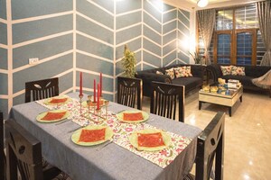 Dining area in 3 BHK Apartment at Aman Vihar – for Sale