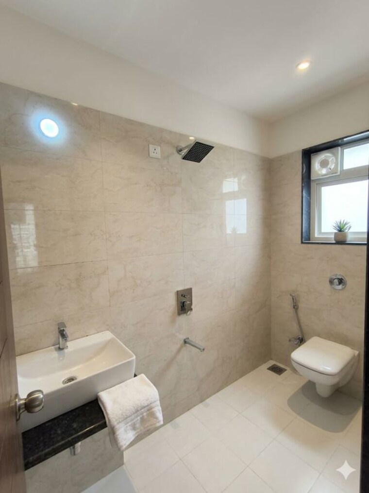Bathroom, linux-bonheur 3 Bedroom 1200 Sq.Ft. Apartment In Wakad Pune 10381765