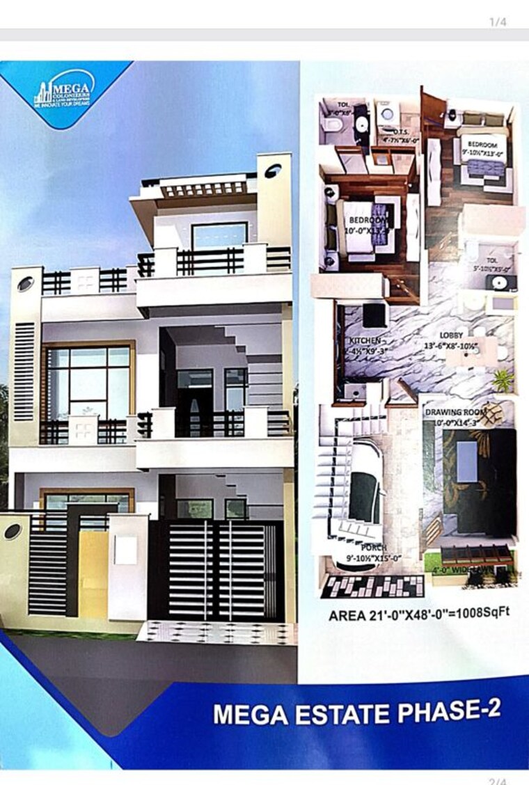 Exterior View, goel-heights 3 Bedroom 1022 Sq.Ft. Villa In Faizabad Road Lucknow 10381755