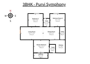 Floor Plan in 3 BHK Apartment at Gunjur – for Sale
