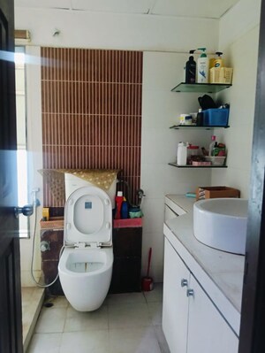 Bathroom in 3 BHK Apartment at Deep Indraprasth 5, Prahlad Nagar – for Rent