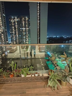 Balcony in 3.5 BHK Apartment at Panchshil Towers, Kharadi – for Rent