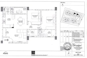 Floor Plan in 2 BHK Apartment at Assetz Marq, Whitefield – for Sale