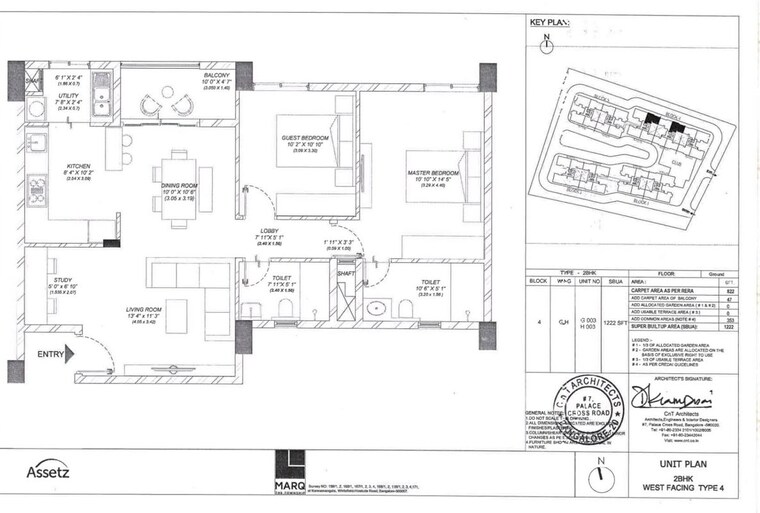 Floor Plan, assetz-marq 2 Bedroom 1222 Sq.Ft. Apartment In Whitefield Bangalore 10382164