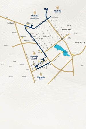 4 BHK Apartment – Map Location View at Sector 83 A - for Sale