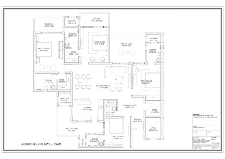Floor Plan, sector 83 a 4 Bedroom 3120 Sq.Ft. Apartment In Sector 83 A Mohali 10370882