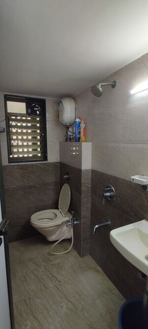 Bathroom in 2 BHK Apartment at Ankur Building, Malad West – for Rent