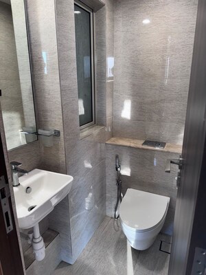 Bathroom in 1 BHK Apartment at Hiranandani Regent Hill, Powai – for Rent