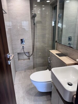 Bathroom in 1 BHK Apartment at Hiranandani Regent Hill, Powai – for Rent