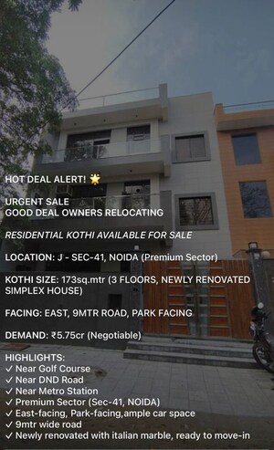  Independent House – Exterior View View at Sector 122 - for Sale