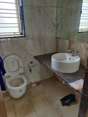 Bathroom in 3 BHK Apartment at Kunal Aspiree, Balewadi – for Rent
