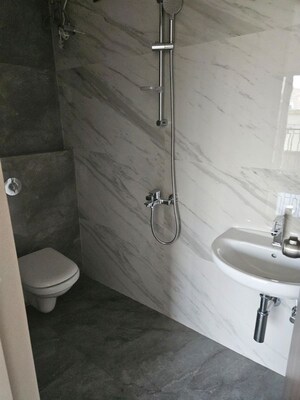 Bathroom in 1 BHK Apartment at Crescent Silverwoods, Powai – for Rent