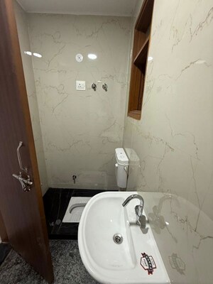 Bathroom in 1 BHK Builder Floor at Mehrauli – for Rent