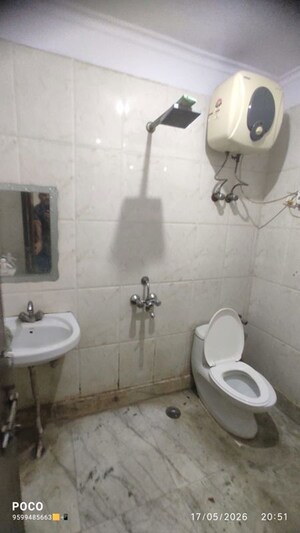 Bathroom in 2 BHK Builder Floor at Mehrauli – for Rent
