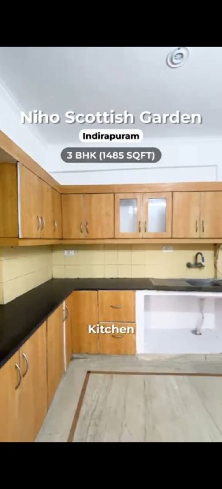 Kitchen, niho-hi-bird-scottish-garden 3 Bedroom 1485 Sq.Ft. Apartment In Ahinsa Khand 2 Ghaziabad 10383059