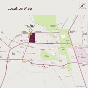 3 BHK Apartment – Map Location View at Adani The Marq, Sector 102a - for Sale