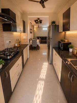 Kitchen in 3 BHK Apartment at Vip Road – for Rent