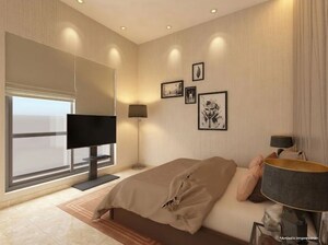 Bedroom in 2 BHK Apartment at Chandak Cornerstone, Worli – for Rent