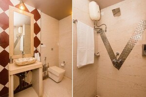 Bathroom in  Showroom at Colaba – for Rent