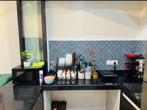 Kitchen in 1 BHK Apartment at Lodha Crown Quality Homes, Majiwada – for Rent