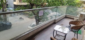 Balcony in 3 BHK Builder Floor at Sushant Lok I – for Rent