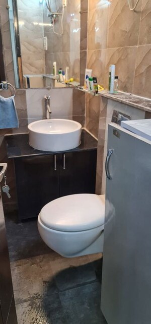 Bathroom in 3 BHK Builder Floor at Sushant Lok I – for Rent