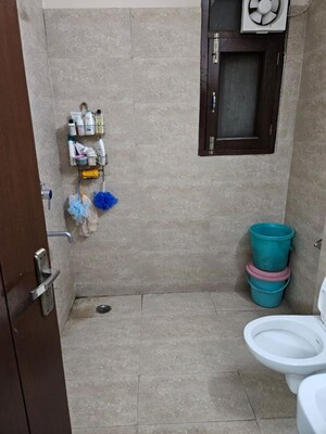 Bathroom in 3 BHK Builder Floor at Sushant Lok I – for Rent