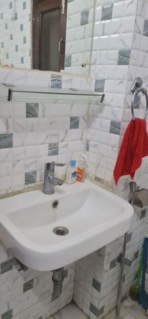 Bathroom in 3 BHK Builder Floor at Sushant Lok I – for Rent