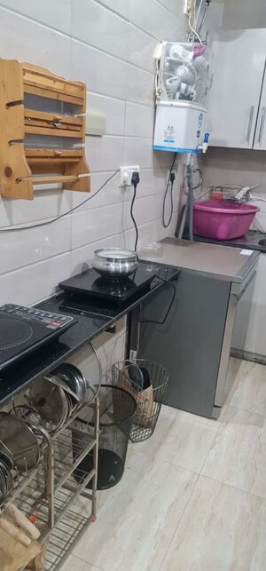 Kitchen in 3 BHK Builder Floor at Sushant Lok I – for Rent
