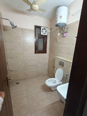 Bathroom in 3 BHK Builder Floor at Sushant Lok I – for Rent