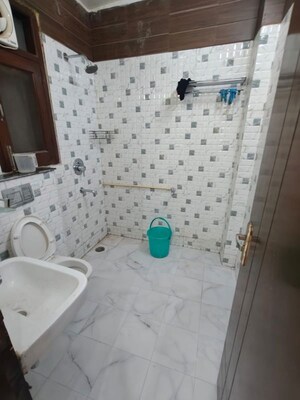 Bathroom in 3 BHK Builder Floor at Sushant Lok I – for Rent
