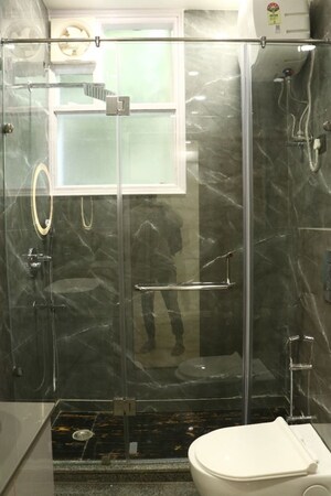 Bathroom in 4 BHK Builder Floor at Anand Niketan – for Rent