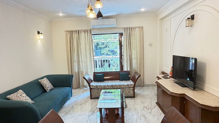 Living Room, miramar 3 Bedroom 1500 Sq.Ft. Apartment In Miramar Goa 10383803