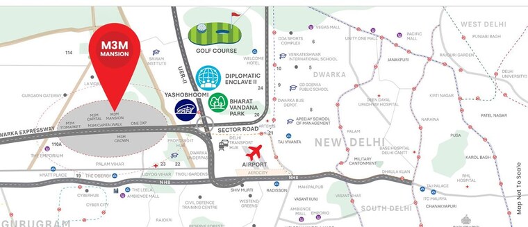 Map Location, m3m-mansion 4 Bedroom 2700 Sq.Ft. Apartment In Sector 113 Gurgaon 10383779