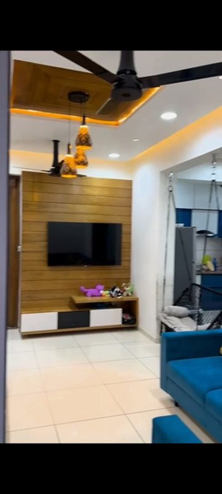 Living Room, goyal-orchid-blues 3 Bedroom 1525 Sq.Ft. Apartment In Shela Ahmedabad 10383866